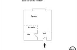 Vanzare  garsoniera 20,5 mp utili, zona Billa