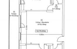 Apartament 3 camere, 76 mp, terasa de 18 mp, zona Vivo