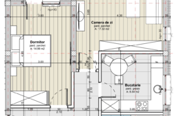  Apartament de 2 camere cu CF, semifinisat, 57 mp, zona Apahida!