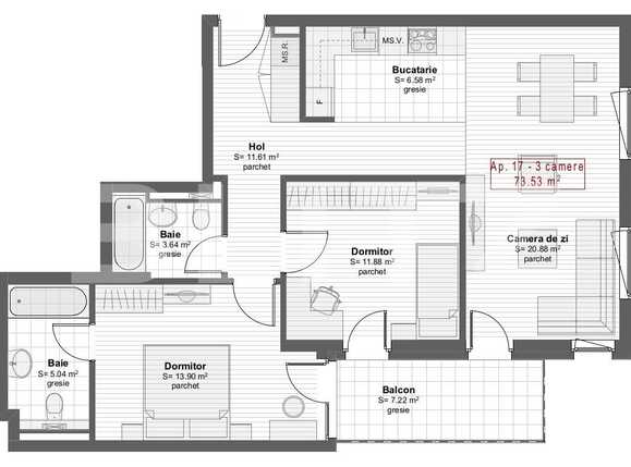 Apartament de vânzare 3 camere Central - 47110AV | BLITZ Cluj-Napoca | Poza3