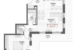 Apartament 2 camere, 59.63 mp, semifinisat, zona Centrala a orasului!