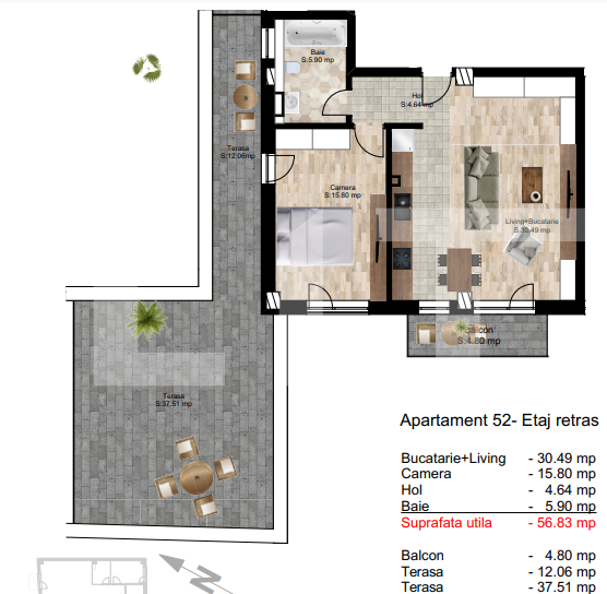 Apartament de vânzare 2 camere Central - 47125AV | BLITZ Cluj-Napoca | Poza1