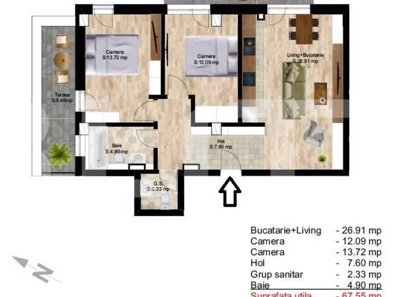 Apartament de vânzare 3 camere Central - 47129AV | BLITZ Cluj-Napoca | Poza1