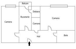 Vanzare apartament 2 camere decomandat la 5 minute de Profi
