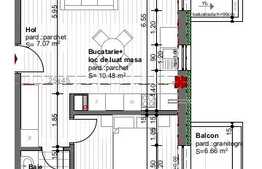 Apartament 2 camere, 59.49 mp, semifinisat, zona Fujikura