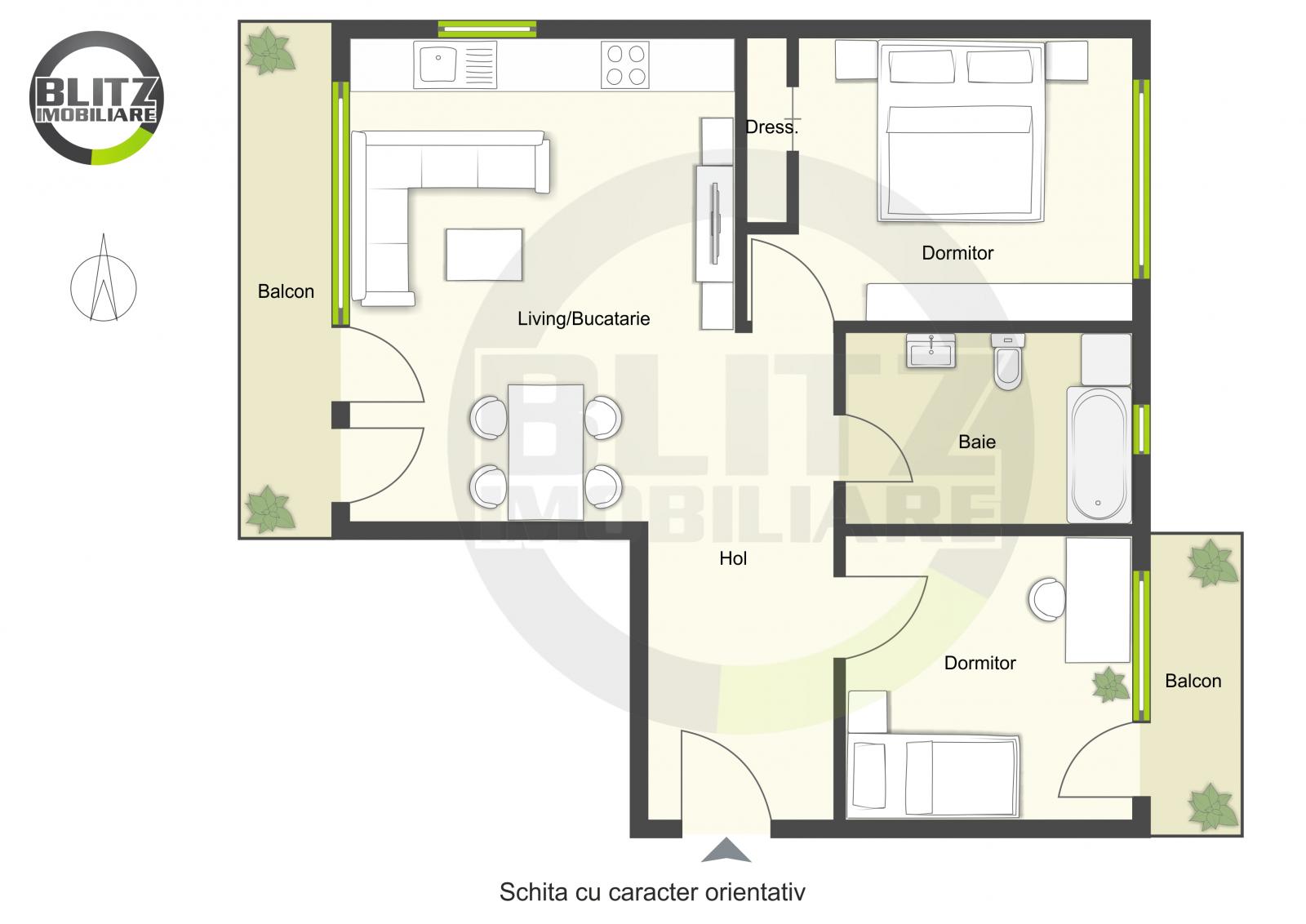 Apartament de vânzare 3 camere Floreşti - 47473AV | BLITZ Cluj-Napoca | Poza1