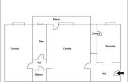De vanzare 2 camere in zona Diana, etaj intermediar, cu parcare