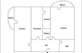 Apartament 2 camere, decomandat, zona Plopilor, renovat