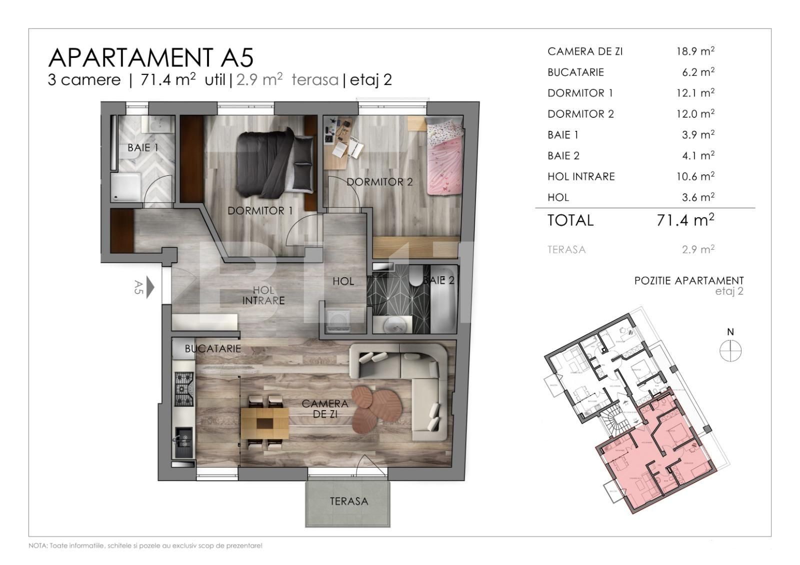 Apartament de vânzare 3 camere Semicentral - 47794AV | BLITZ Cluj-Napoca | Poza7