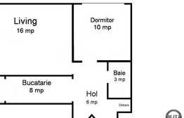 Apartament de vanzare cu 2 camere, 43 mp utili