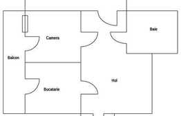 2 camere de vanzare, 54 mp, situat la etaj intermediar
