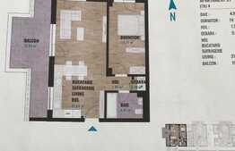 Apartament cu 2 camere, finisat 53mp, cu terasa de 20mp si parcare subterana in zona Eugen Ionesco