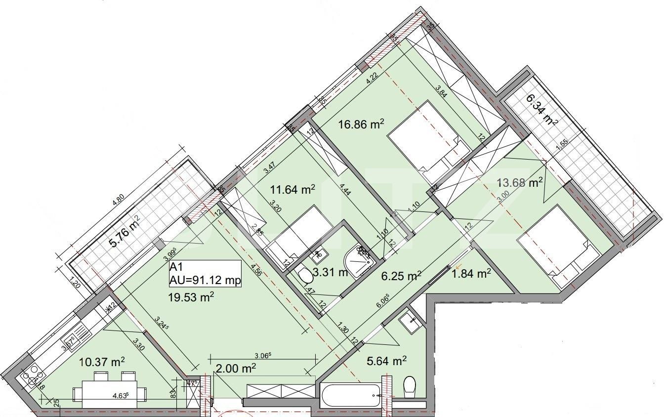 Apartament de vânzare 4 camere Iris - 47953AV | BLITZ Cluj-Napoca | Poza2