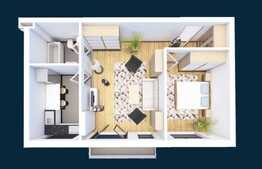 Apartament 2 camere, 54.48 mp, semifinisat, zona strazii Oasului