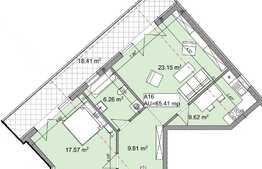 Apartament 2 camere, 65.41 mp, semifinisat, zona strazii Oasului