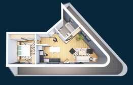 Apartament 2 camere, 52.56 mp, terasa, imobil NOU!