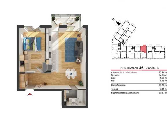 Apartament de vânzare 2 camere Marasti - 47976AV | BLITZ Cluj-Napoca | Poza1