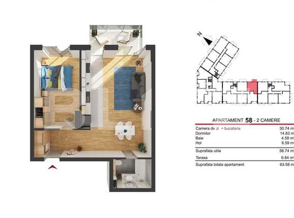 Apartament de vânzare 2 camere Marasti - 48015AV | BLITZ Cluj-Napoca | Poza1