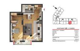Apartament 2 camere, 61.80 mp, semifinisat, zona strazii Fabricii!
