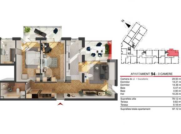 Apartament de vânzare 3 camere Marasti - 48018AV | BLITZ Cluj-Napoca | Poza1