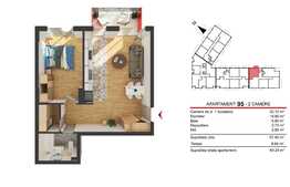 Apartament 2 camere, 57.40 mp, semifinisat, zona strazii Fabricii!