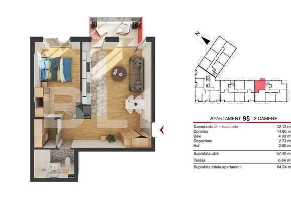 Apartament de vânzare 2 camere Marasti - 48019AV | BLITZ Cluj-Napoca | Poza1