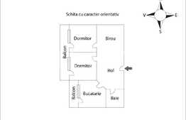 Apartament 2 camere, decomandat, 2 balcoane, 58 mp utili, etaj intermediar, zona strazii Campului