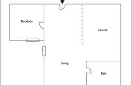 De vanzare apartament cu 1 camera, 42 mp,  bloc izolat termic