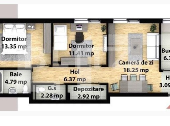 Apartament de vânzare 3 camere Floreşti - 48646AV | BLITZ Cluj-Napoca | Poza1