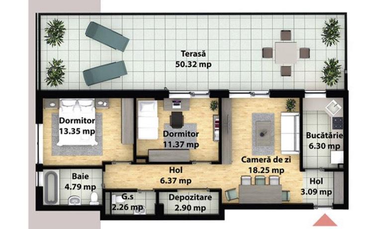Apartament de vânzare 3 camere Floreşti - 48651AV | BLITZ Cluj-Napoca | Poza1