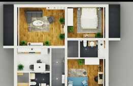 3 camere decomandate, 2 bai, 2 balcoane, camara, zona Teilor