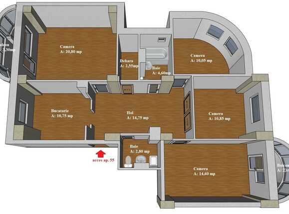 Apartament de vânzare 4 camere Central - 48978AV | BLITZ Cluj-Napoca | Poza1