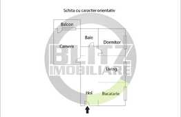 Apartament 3 camere, 46 mp, etaj intermediar, zona Minerva