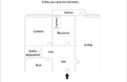 Apartament 2 camere, 50 mp, decomandat, zona Hotel Paradis