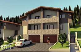 Casa cuplata de vanzare, semifinisata, 3 niveluri , 400 mp teren in sat Tauti