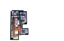 Apartament 2 camere, 53 mp, terasa, la cheie, zona Iulius Mall