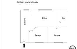 De vanzare 3 camere, 60 mp utili, zona strazii Florilor