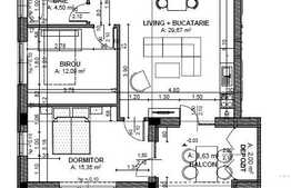 3 camere, 64.31 mp, terasa 19.54 mp, zona strazii Oasului