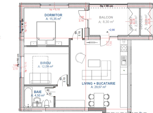 Apartament de vânzare 3 camere Exterior Nord - 49587AV | BLITZ Cluj-Napoca | Poza1