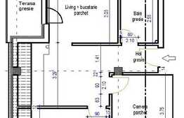 De vanzare apartament cu 3 camere, 81.3 mp, semifinisat, zona Vivo