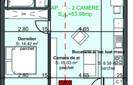 Oportunitate! De vanzare apartament 2 camere, bloc nou, finisat, 54 mp, zona strazii Fabricii, din cartierul Marasti