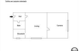 De vanzare apartament 2 camere, 31 mp utili, semidecomandat