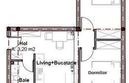 De vanzare apartament cu 3 camere, semidecomandat, 55 mp, Apahida