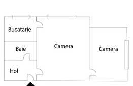 Apartament 2 camere, semidecomandat, etaj intermediar, Gheorgheni