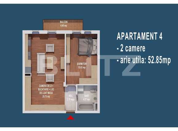 Apartament de vânzare 2 camere Floreşti - 49962AV | BLITZ Cluj-Napoca | Poza1