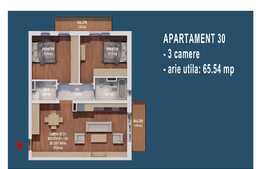 Apartament 3 camere, 65,54 mp, zona Centrala Floresti! CF!