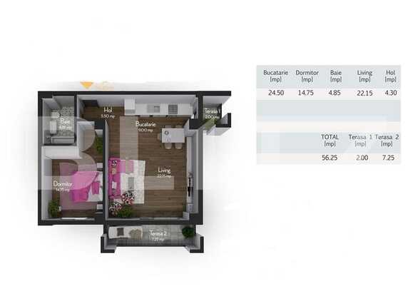 Apartament de vânzare 2 camere Europa - 49968AV | BLITZ Cluj-Napoca | Poza4