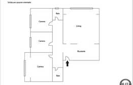 Vanzare apartament cu 4 camere, decomandat, zona Spitalul de Recuperare.