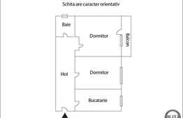 De vanzare 2 camere, 55 mp, decomandat in zona strazii Eroilor