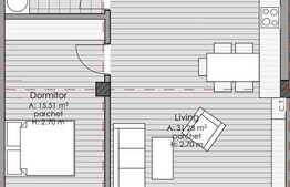 2 camere, 58.08 mp, semifinisat, terasa, zona strazii Calea Borhanci